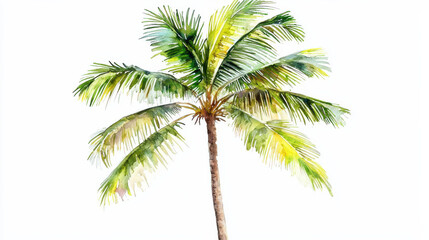 palm tree isolated on white