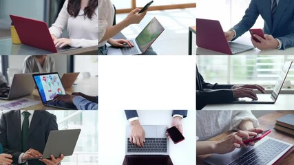Wall Mural - dx, pc, laptop, collage, engineer, technology, business, office, user, use, programming, programmer,