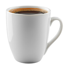 white coffee mug against a white or transparent background