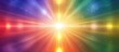 © DigitalDruid - Colorful abstract light explosion with rays radiating outward in a spectrum of rainbow colors and a bright center with copy space.