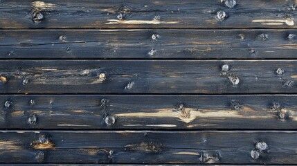 Wall Mural - Black charred wooden planks textured background with unique knots and grain patterns Copy Space