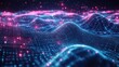 © Johannes - Abstract digital technology waves background with neon lines, futuristic cyber virtual landscape concept, glowing particles and innovative mesh design pattern