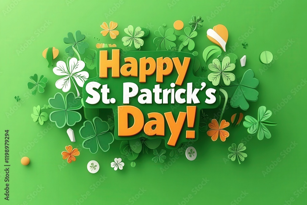 St Patricks Day is celebrated with cheerful green designs featuring shamrocks and festive texts, creating a joyful atmosphere for festivities and gatherings dedicated to this cultural holiday.