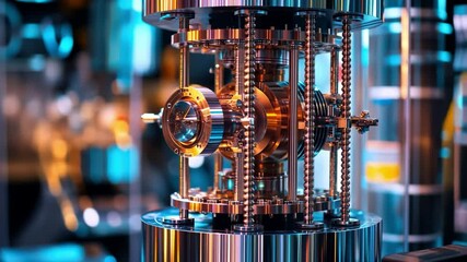 Wall Mural - advanced discussions on quantum computing platforms explore their potential to revolutionize data an