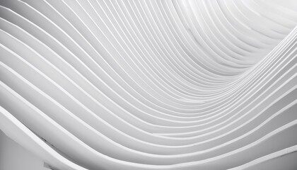 Poster - abstract white architectural wave with smooth curving lines, minimalist modern design for creative background, textures, or advertising

