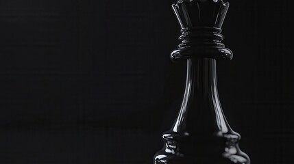 A close-up shot of the black king chess piece. Business leader concept - Strategy planning and competition