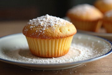 Muffin on a saucer