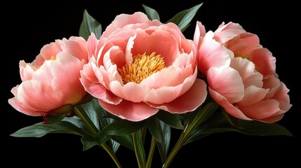 Poster - A collection of bright pink flowers arranged in a decorative vase