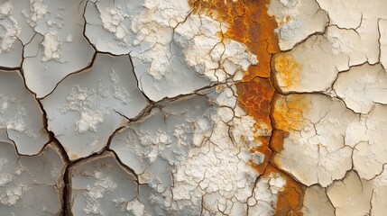 Wall Mural - Cracked Texture Rust Patterns, Weathered Surface Abstract