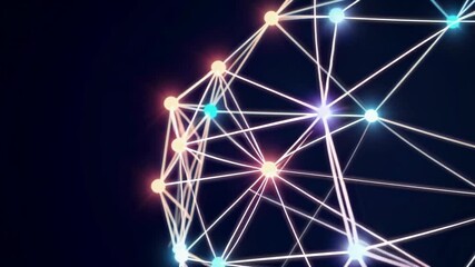 Aufkleber - Interconnected lines and lights create a mesmerizing visual display of networks and technology