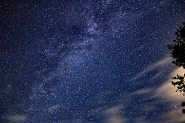 milky way in at summer night