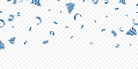Wall Mural - celebration background with beautiful blue colored confetti vector