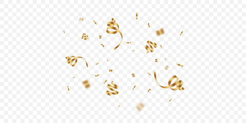 Wall Mural - golden confetti background for festival decoration vector illustration