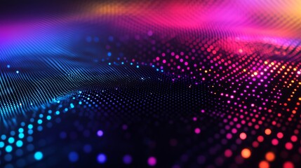 Leinwandbilder - Abstract colorful digital wave background.