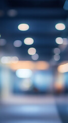 Poster - Abstract blurred office background with bokeh lights, conveying a sense of modern workspace and professional environment
