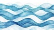 © Simon - Blue wavy patterns, watercolor art, seamless waves, abstract ocean, hand-painted design, flowing curves
