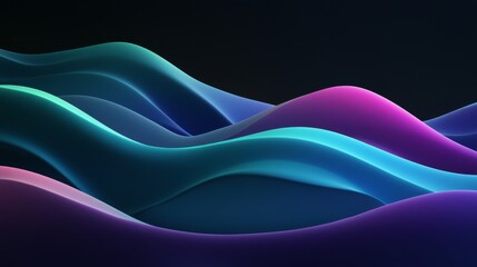 Aufkleber - Abstract colorful waves background, vibrant neon colors