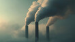 © Jirawatfoto - Pollution from industrial smokestacks releasing thick smoke into air