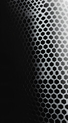 Aufkleber - Dark metallic honeycomb grid blending into deep black, generating sleek, contemporary abstract background with gradient visual effect