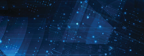 Aufkleber - Network technology background blue screen
