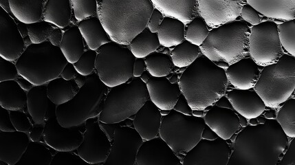 Leinwandbilder - Abstract black and white texture of irregular shapes.