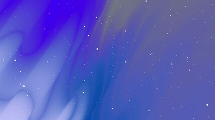 Purple blue gradient background features scattered white dots.