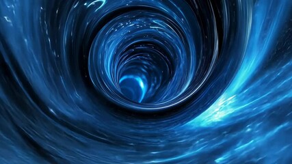 Wall Mural - vivid blue wormhole swirling through space in an abstract interpretation of time travel, abstract bl