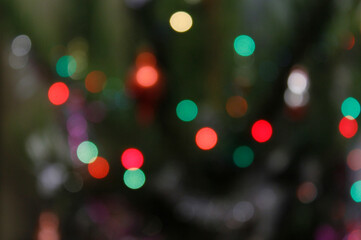 Wall Mural - abstract colorful christmas bokeh background

