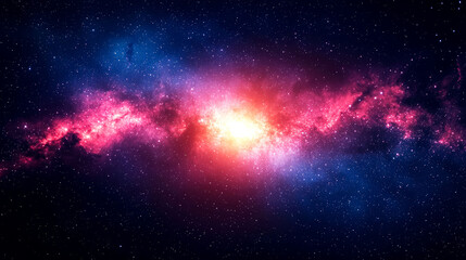 Wall Mural - Cosmic Nebula: A vibrant swirl of colors in the vast universe. A breathtaking view of celestial wonders, stars, and cosmic dust.
