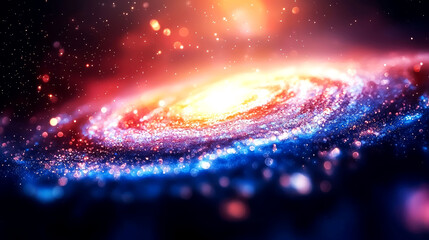 Wall Mural - Cosmic Galaxy: A vibrant swirl of colors and celestial wonders in the vast expanse of space. Explore the mysteries of the universe.