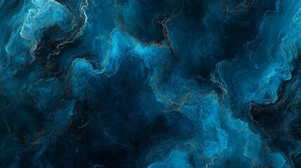 Poster - Abstract blue and black marble texture background