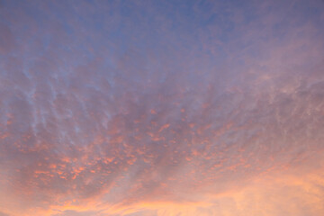 Wall Mural - Beautiful and colorful sunset clouds in the sky.