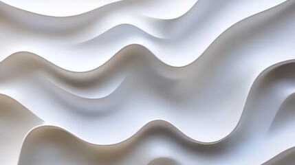 Aufkleber - Smooth, flowing white waves. Perfect for backgrounds, textures, and design projects.