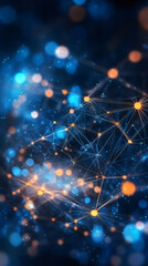 Aufkleber - Abstract background representing data exchange and network connections in a digital environment