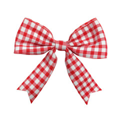 Wall Mural - A red and white gingham bow