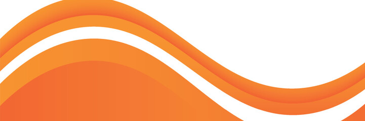 Abstract orange white banner background. Graphic design banner pattern background template with dynamic curve shapes
