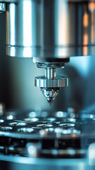 Aufkleber - Robotic arm precisely positioning electronic parts during automated manufacturing process in high-tech industrial environment