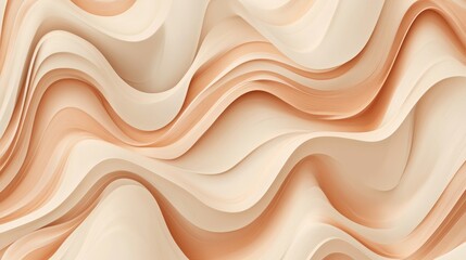 Leinwandbilder - Abstract beige and orange wavy pattern background