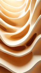 Leinwandbilder - Parametric wall creating a dynamic and futuristic space with organic shapes, illuminated by natural light