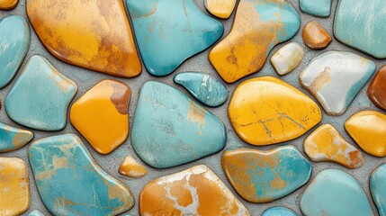 Poster - Abstract background of colorful stones.