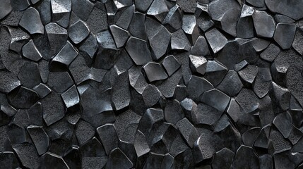 Poster - Dark gray stone texture, rough, fragmented surface.