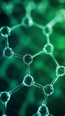 Poster - Close-up of a molecular structure forming a hexagonal lattice, creating a visually appealing scientific backdrop