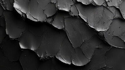 Aufkleber - Abstract background of cracked black paint.  Perfect for grunge or dark themed designs.