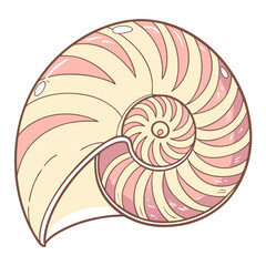 Naklejka na meble shell illustration