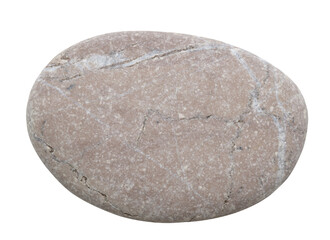 Poster - A gray and white rock with white spots on it  isolated on transparent background. The rock is small and has a unique texture