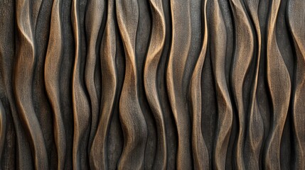 Poster - Abstract bronze metal texture background.  Modern design, wave pattern.