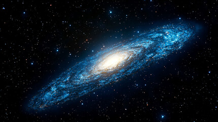 Wall Mural - Cosmic Spiral Galaxy: A Celestial Tapestry of Stars and Stardust