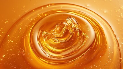 Wall Mural - smooth thick golden honey with bubbles background