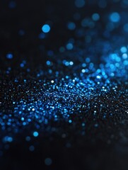 glittering blue cosmic dust