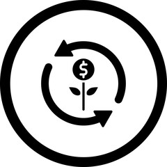 Wall Mural - return of investment vector icon design